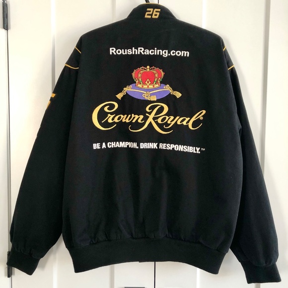 Crown Royal, NASCAR, Vintage, Y2K, Pit Crew, Racing Team Jacket, Mens, M, RARE - Picture 3 of 17